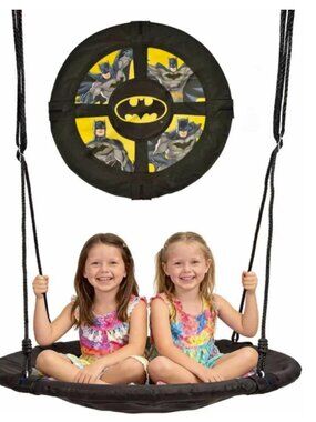 Batman 40" Saucer Tree Swing Kids Outdoor Indoor Heavy Duty